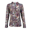 Nancy Lopez Long Sleeved 1/4 Zip  - Flow Blast Black Multi