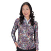 Nancy Lopez Long Sleeved 1/4 Zip  - Flow Blast Black Multi