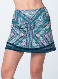 Lucky in Love Flounce Skort - Mediterranean Mood