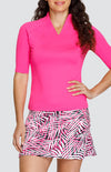 Tail Khaira elbow length top - Passion Pink