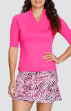 Tail Khaira elbow length top - Passion Pink