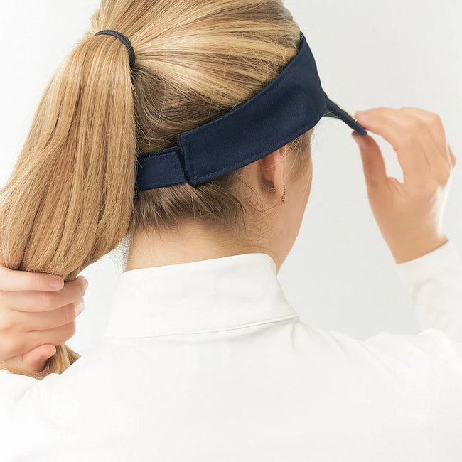 Velcro visor with soft headband - navy