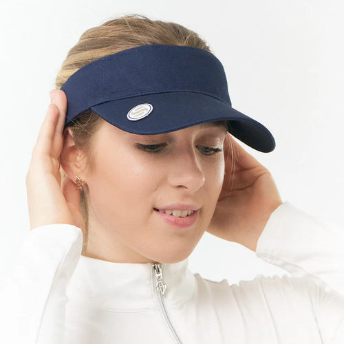 Velcro visor with soft headband - navy