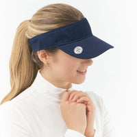 Velcro visor with soft headband - navy