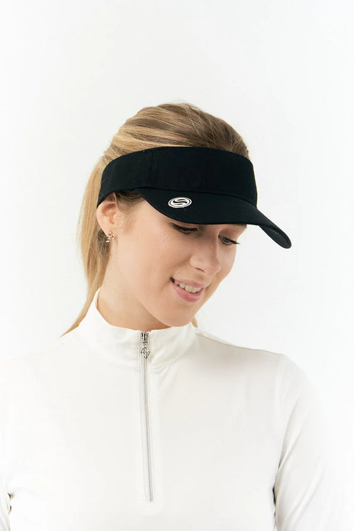 Velcro visor (with magnetic ball marker) - black