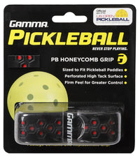 Gamma Honeycomb Replacement Pickleball Grip - Black with Red