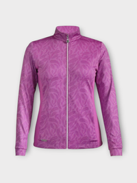 Island Green Feather Jacket - Raspberry