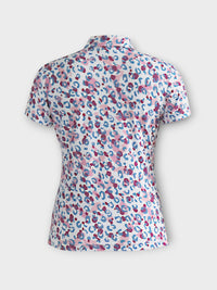 Island Green Short Sleeved Polo - Leopard print