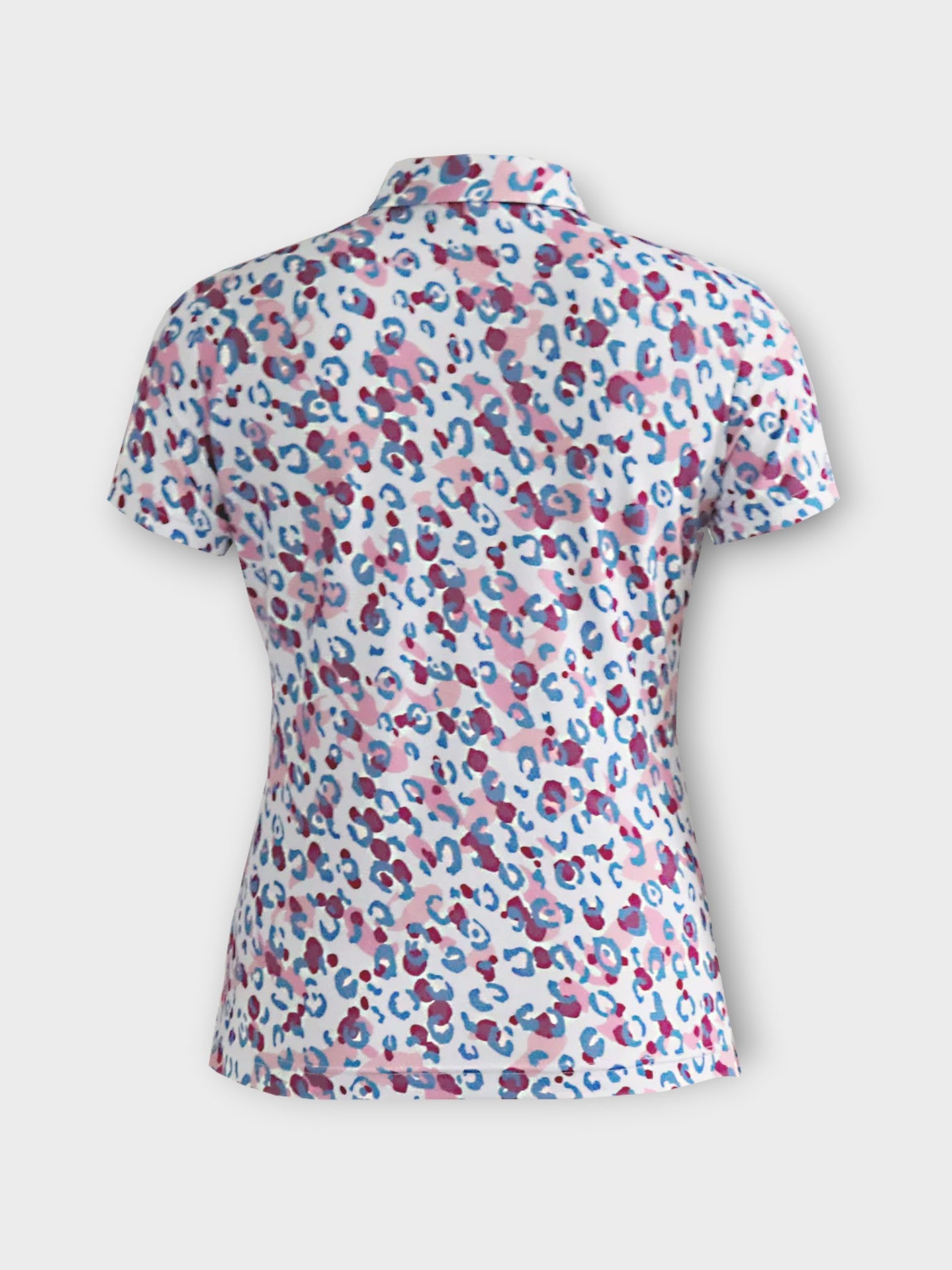 Island Green Short Sleeved Polo - Leopard print
