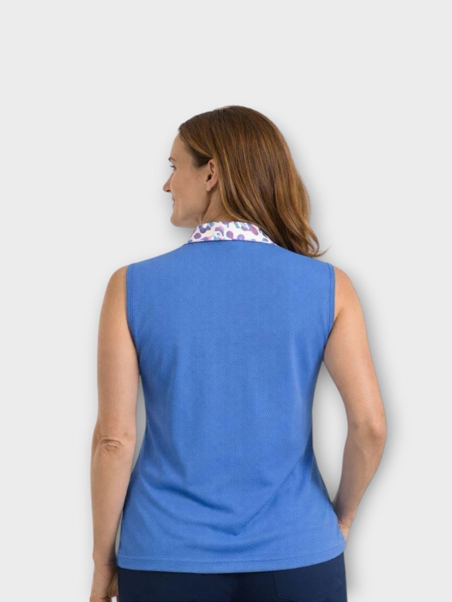 Island Green Sleeveless Polo - Blue