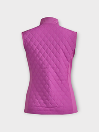 Island Green Quilted Gilet/Vest - Raspberry
