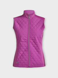 Island Green Quilted Gilet/Vest - Raspberry