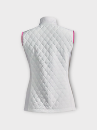 Island Green Quilted Gilet/Vest - White