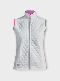 Island Green Quilted Gilet/Vest - White