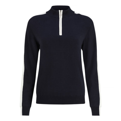 JRB lined sweater (1/4 zipped) - Navy
