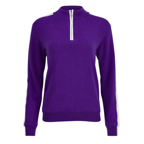JRB lined sweater (1/4 zipped) - Purple Prism