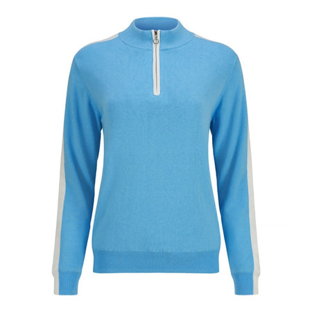 JRB lined sweater (1/4 zipped) - Denim blue