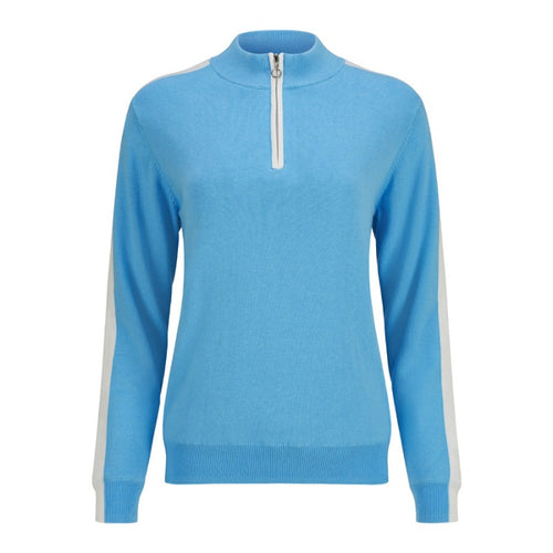 JRB lined sweater (1/4 zipped) - Aqua