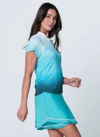 Lucky in Love: In It to Win It Cap Sleeved Top - Aquamarine