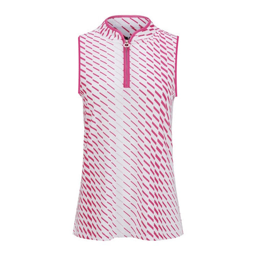 JRB sleeveless shirt - Fandango pink dash print