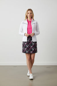 JRB Smart skort - Black with White and Rose Pink Cross