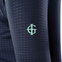 Island Green embossed lightweight jacket - Navy