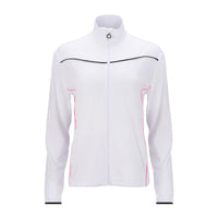 JRB Golf Midlayer - White with Pink/Black Piping