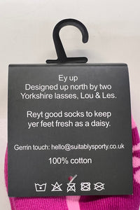 Suitably Sporty sports socks (single pair) - Grey spots