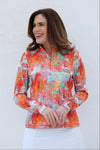 Famara Art Long Sleeved Top - Zanzibar