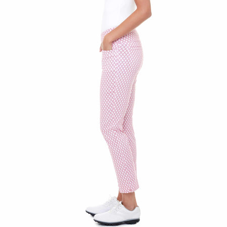 Swing Control ankle pants (28") - Pink Geo print