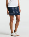 Original Penguin Colour Block Piped Skort - Black Iris (dark navy) / white piping