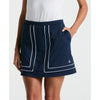 Original Penguin Colour Block Piped Skort - Black Iris (dark navy) / white piping