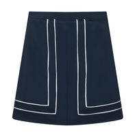 Original Penguin Colour Block Piped Skort - Black Iris (dark navy) / white piping