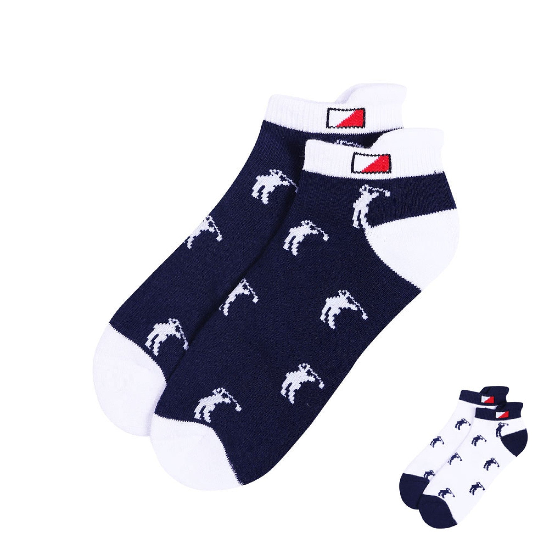 JRB Sports Socks (pack of 2) - Navy Golf Print