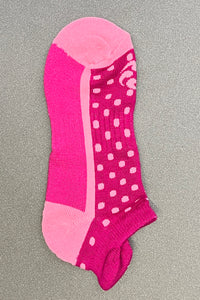 Suitably Sporty sports socks (single pair) - Pink spots