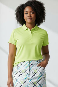 JRB Pique Short Sleeved Polo - Lime