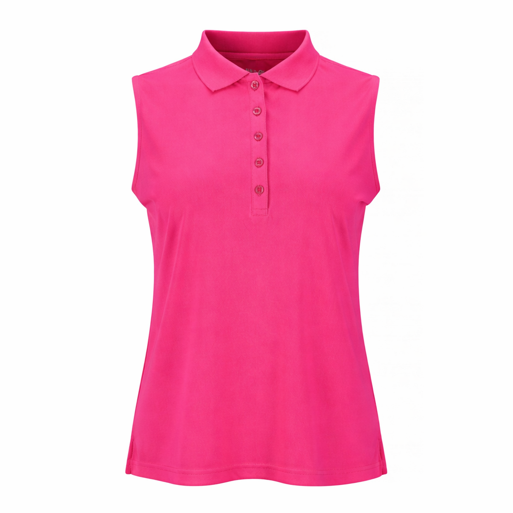 JRB Pique Sleeveless Polo - Rose Pink
