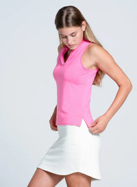 Lucky in Love Pleats Sleeveless Top - Taffy Pink