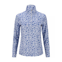 JRB 1/4 Zipped Mid Layer - Cornflower Ditsy Flowers