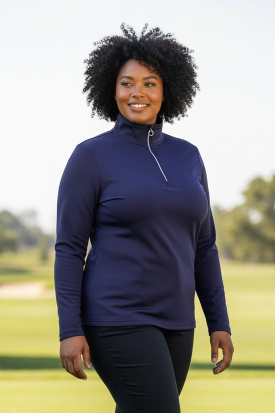JRB 1/4 Zipped Mid Layer - Navy