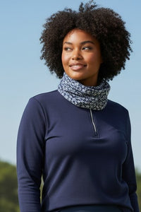 JRB Snood - Navy Ditsy Flowers