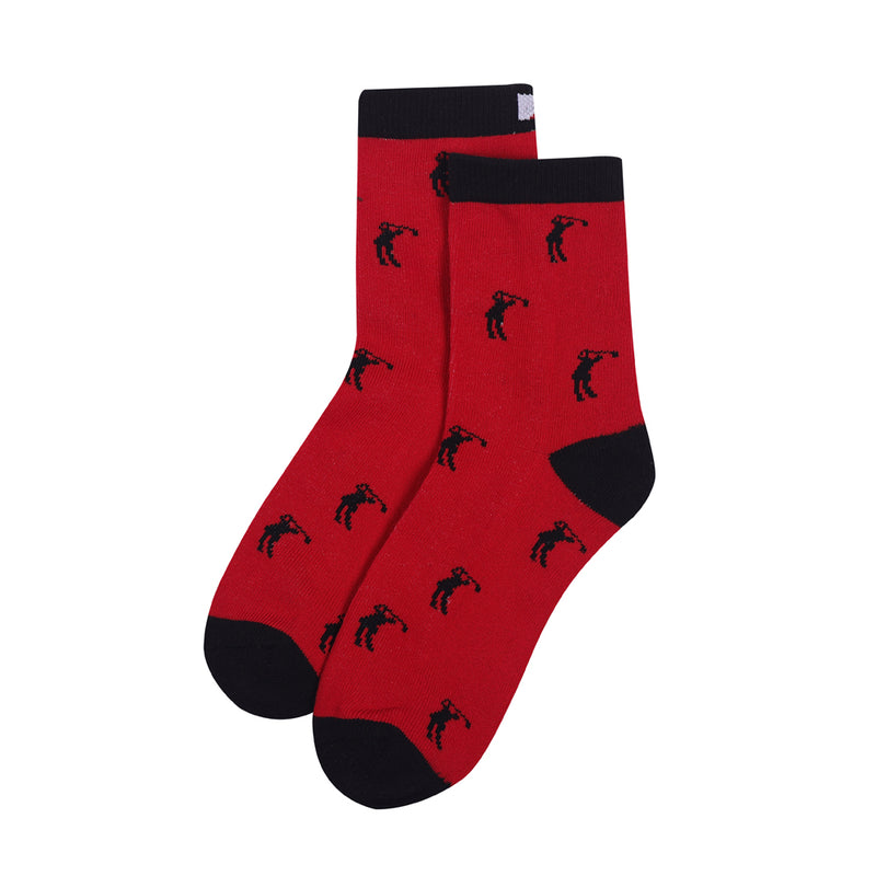 JRB Golf Socks (2 pair pack) - Red / Black