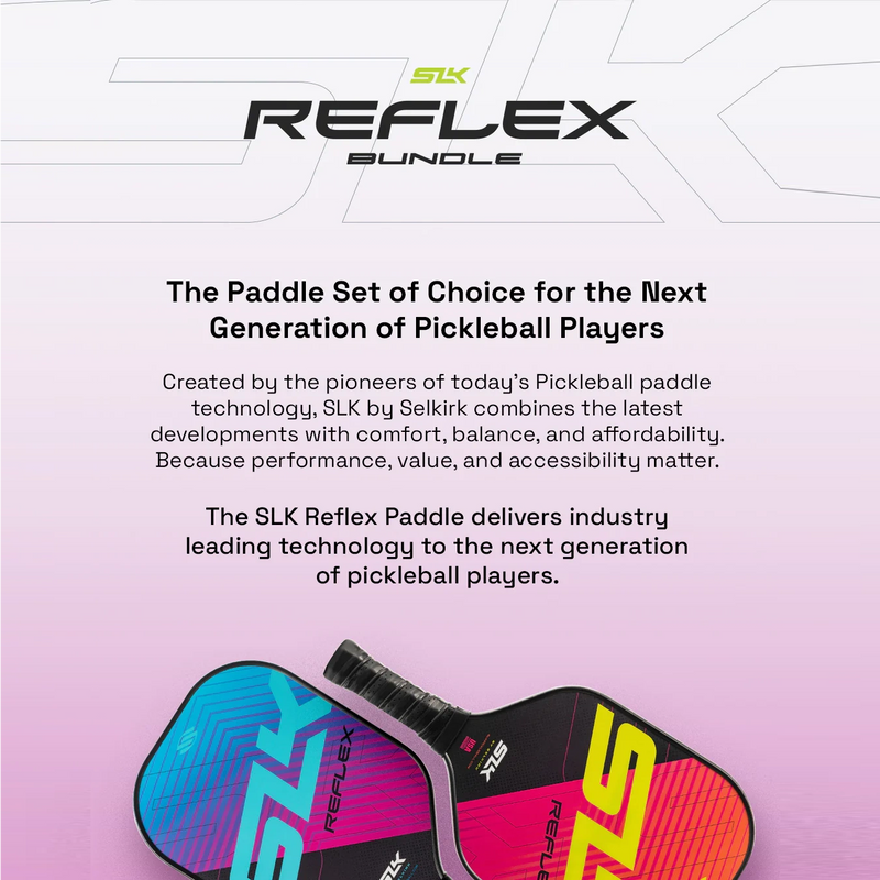 Selkirk Reflex pickleball paddle bundle (2 paddles, balls & bag)