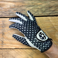 Suitably Sporty golf glove (right hand) - Black Polka