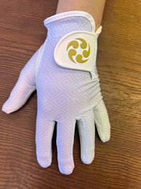 Suitably Sporty golf glove (left hand) - Gold Weave