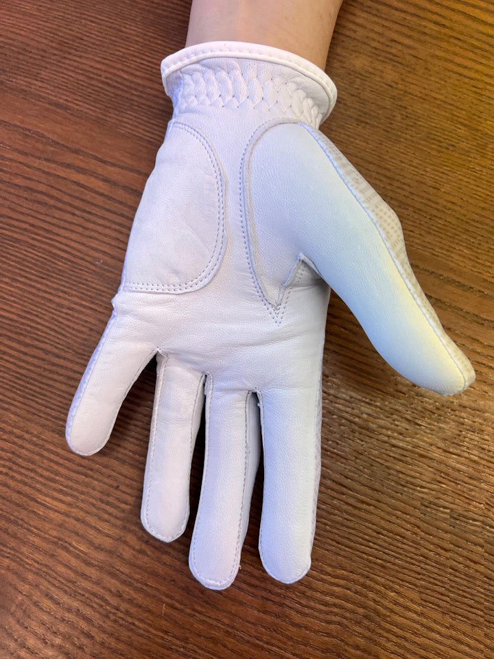 Suitably Sporty golf glove (left hand) - Gold Weave