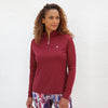 Famara Sheer long sleeved top - Claret