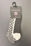 Suitably Sporty sports socks (single pair) - Grey spots