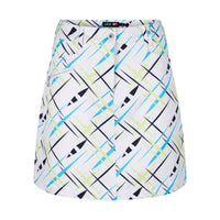 JRB Smart Skort - White / Navy Cross Print