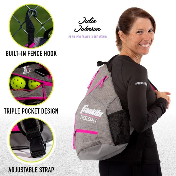 Franklin Pickleball Sling bag - Grey with pink